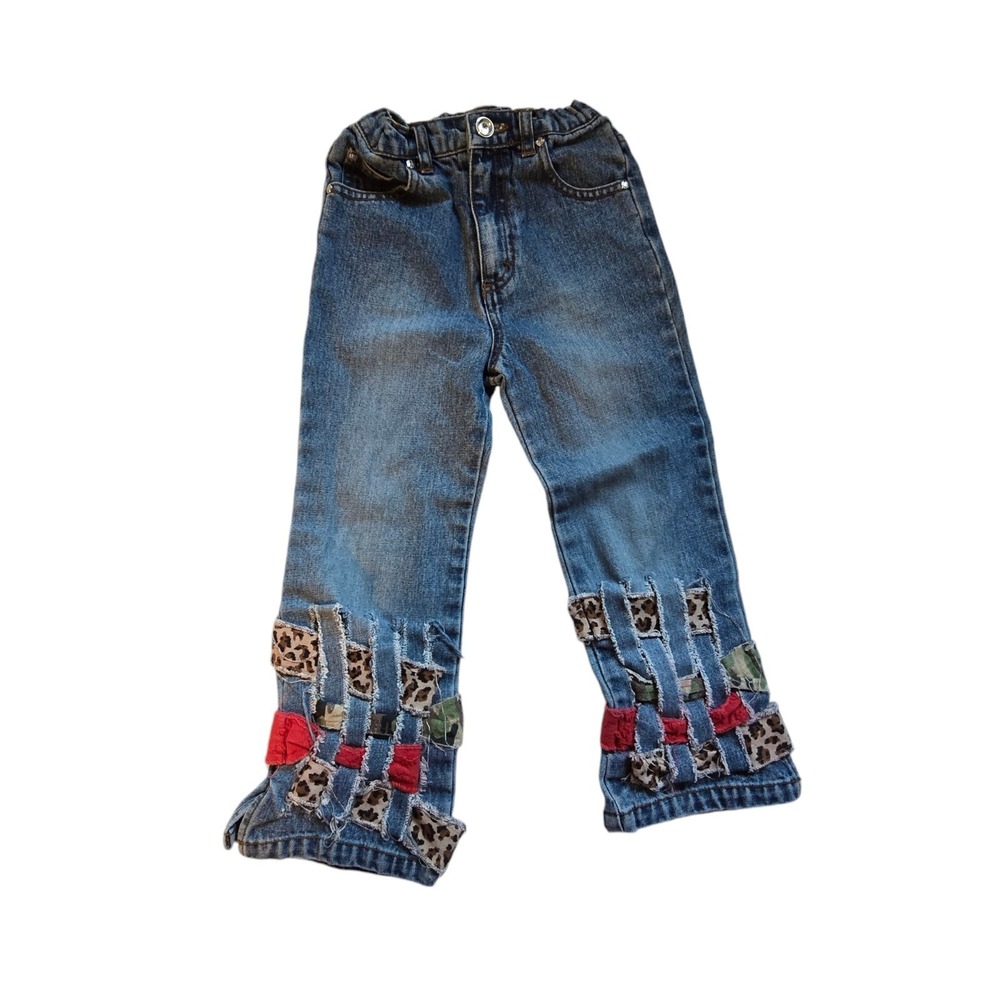 MY VINTAGE BABY Artsy Jeans Girls Sz 5 Boho Embellished  Rhinestones Cottagecore